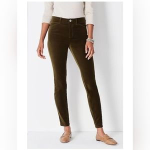 J. JILL Brown luxe Velveteen PANTS size 10 Petite EUC